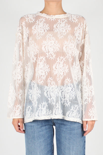 Long Sleeve Lace Blouse