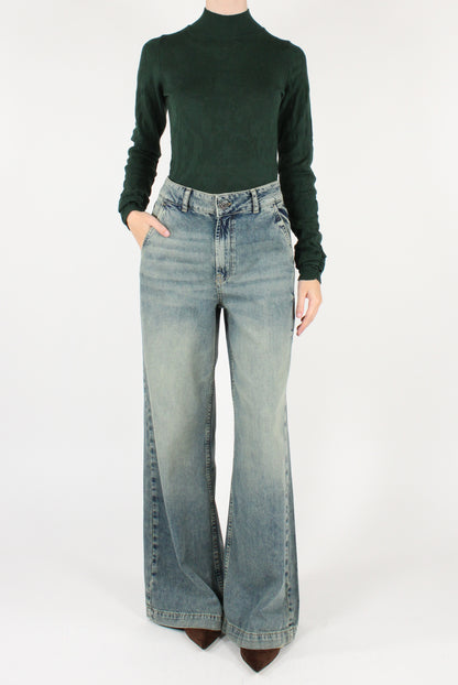Body Dolcevita in Maglia Floreale