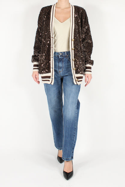 Velvet and Sequin Bomber