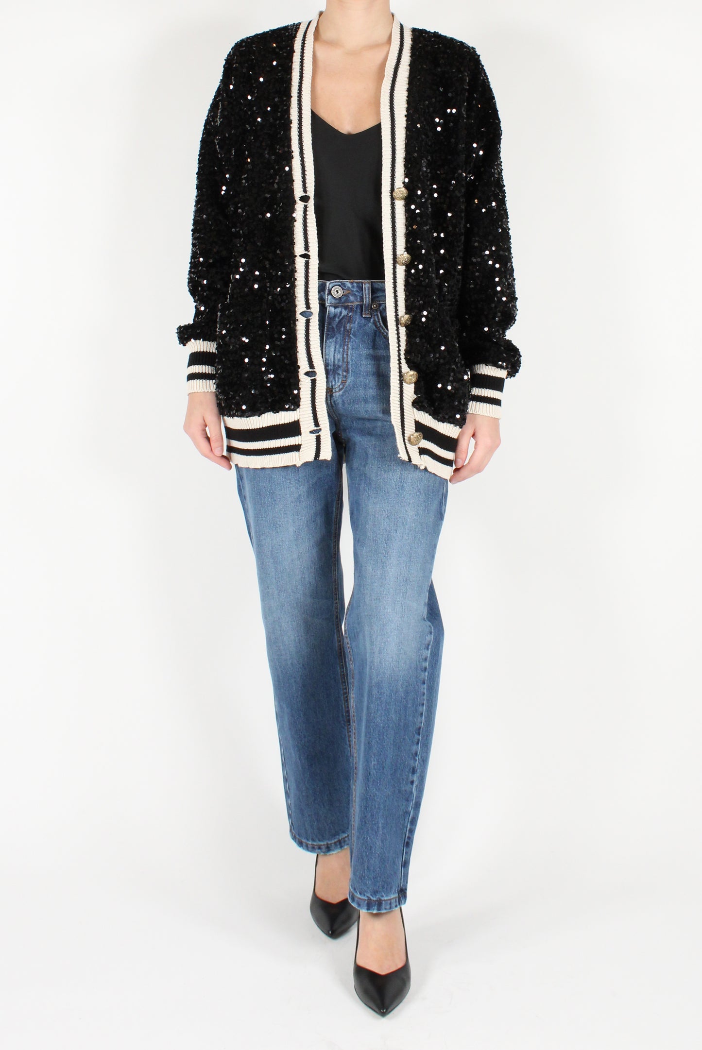 Velvet and Sequin Bomber