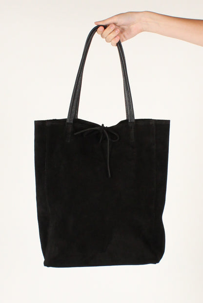 Borsa a Spalla in Pelle Scamosciata
