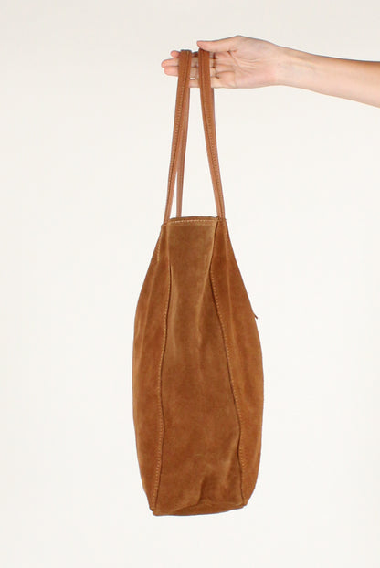 Borsa a Spalla in Pelle Scamosciata