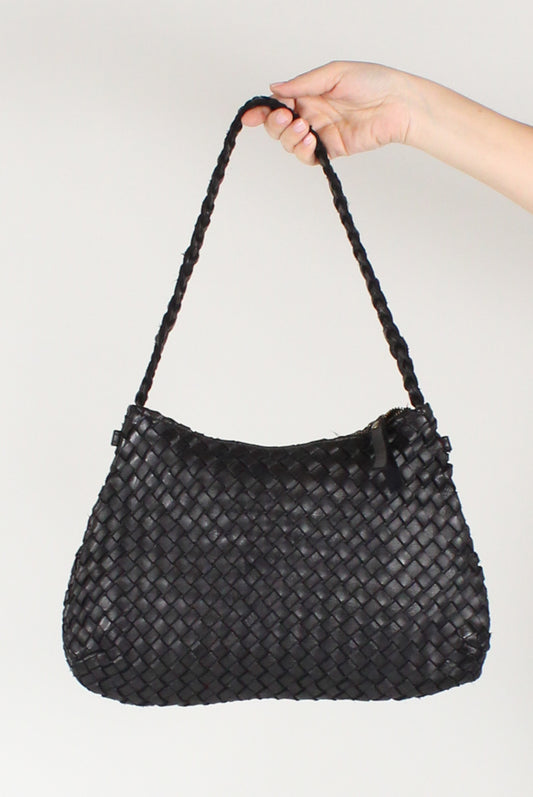Borsa a Spalla in Pelle Intrecciata