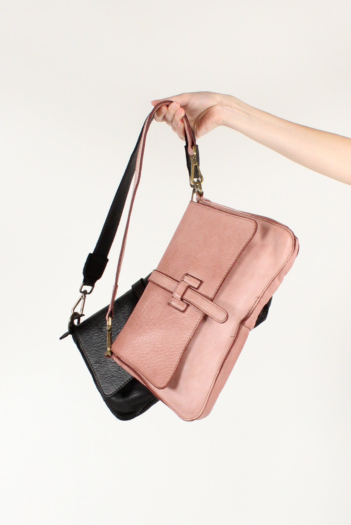 Leather Shoulder Bag with Flap