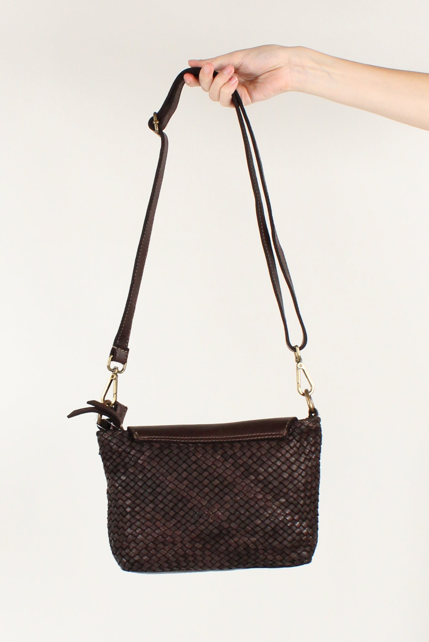 Borsa in Pelle Intrecciata