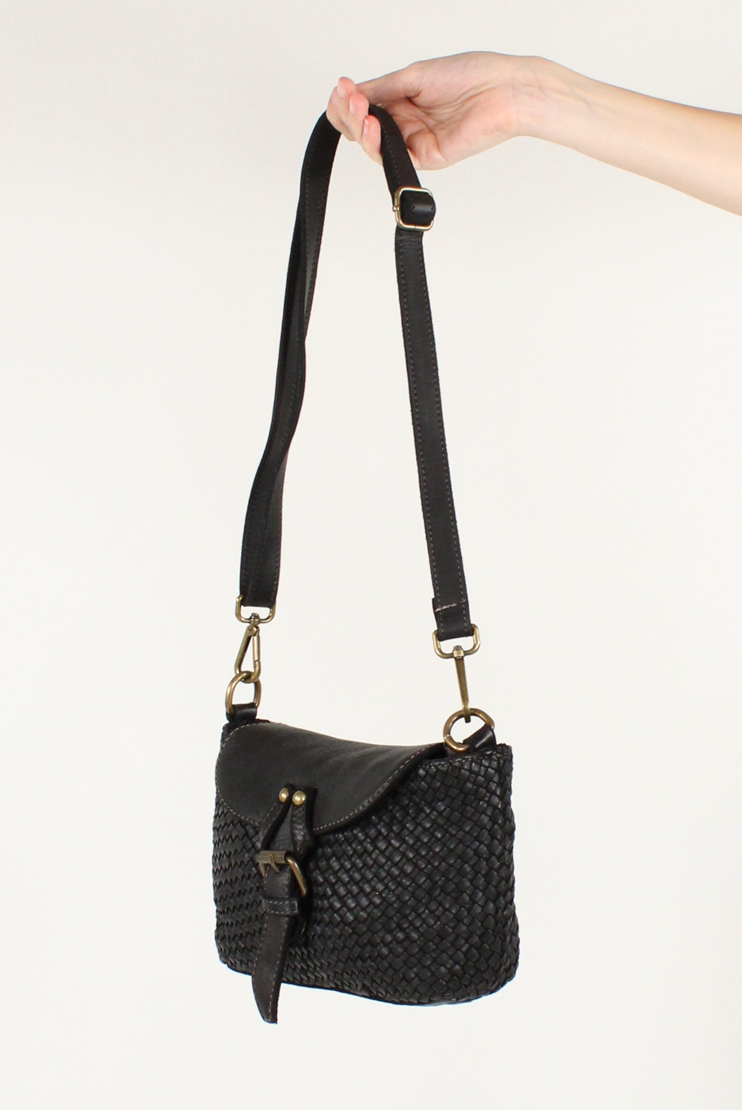 Borsa in Pelle Intrecciata