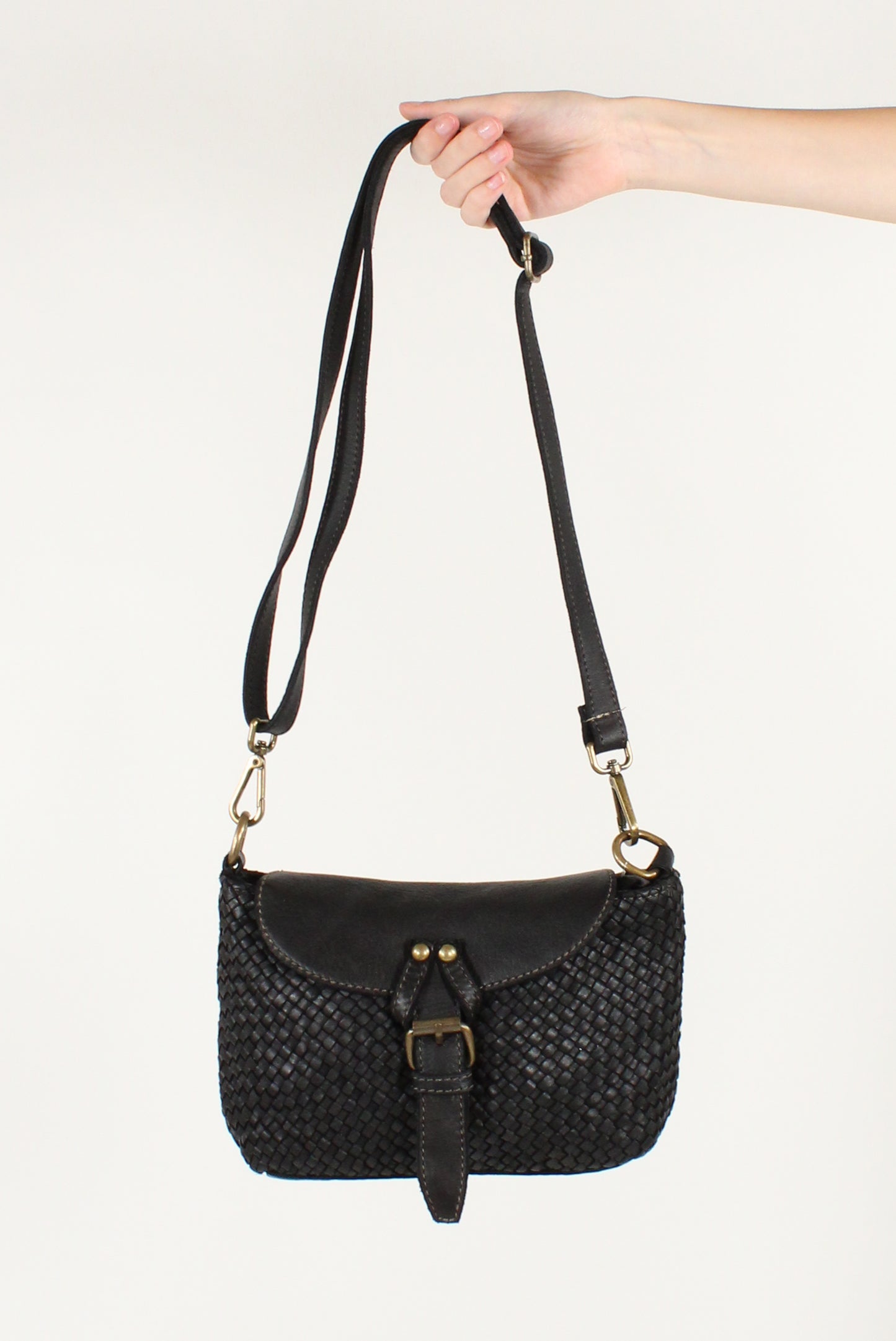 Borsa in Pelle Intrecciata