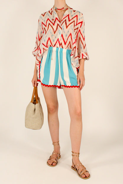 Camicia Stampa Zig Zag Astratta