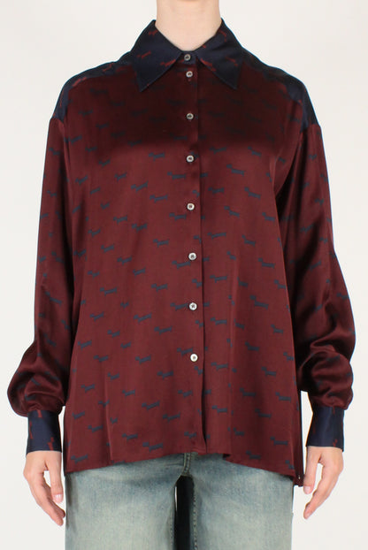 Camicia Over Stampa Bassotti Stilizzati
