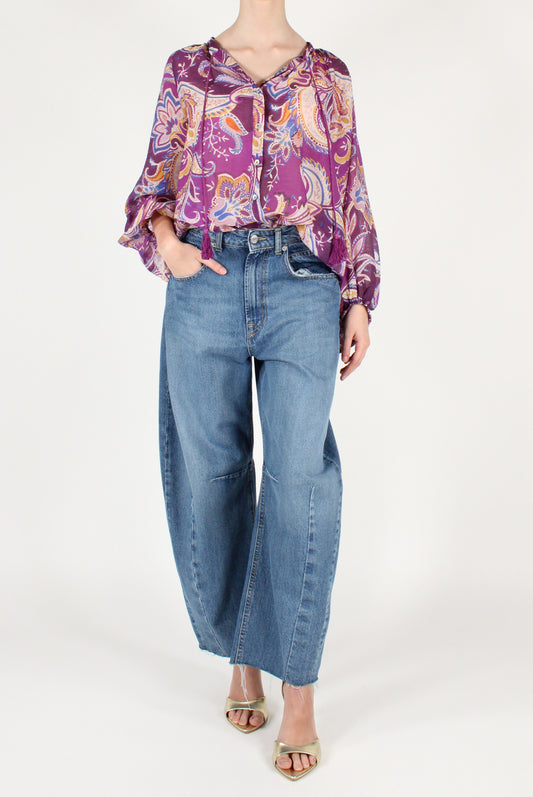 Camicia Over Stampa Etnica