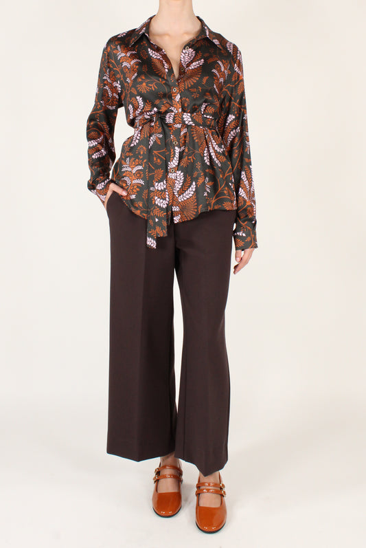 Camicia Stampa Floreale con Nastrino