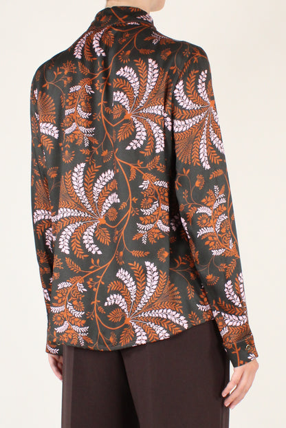 Camicia Stampa Floreale con Nastrino