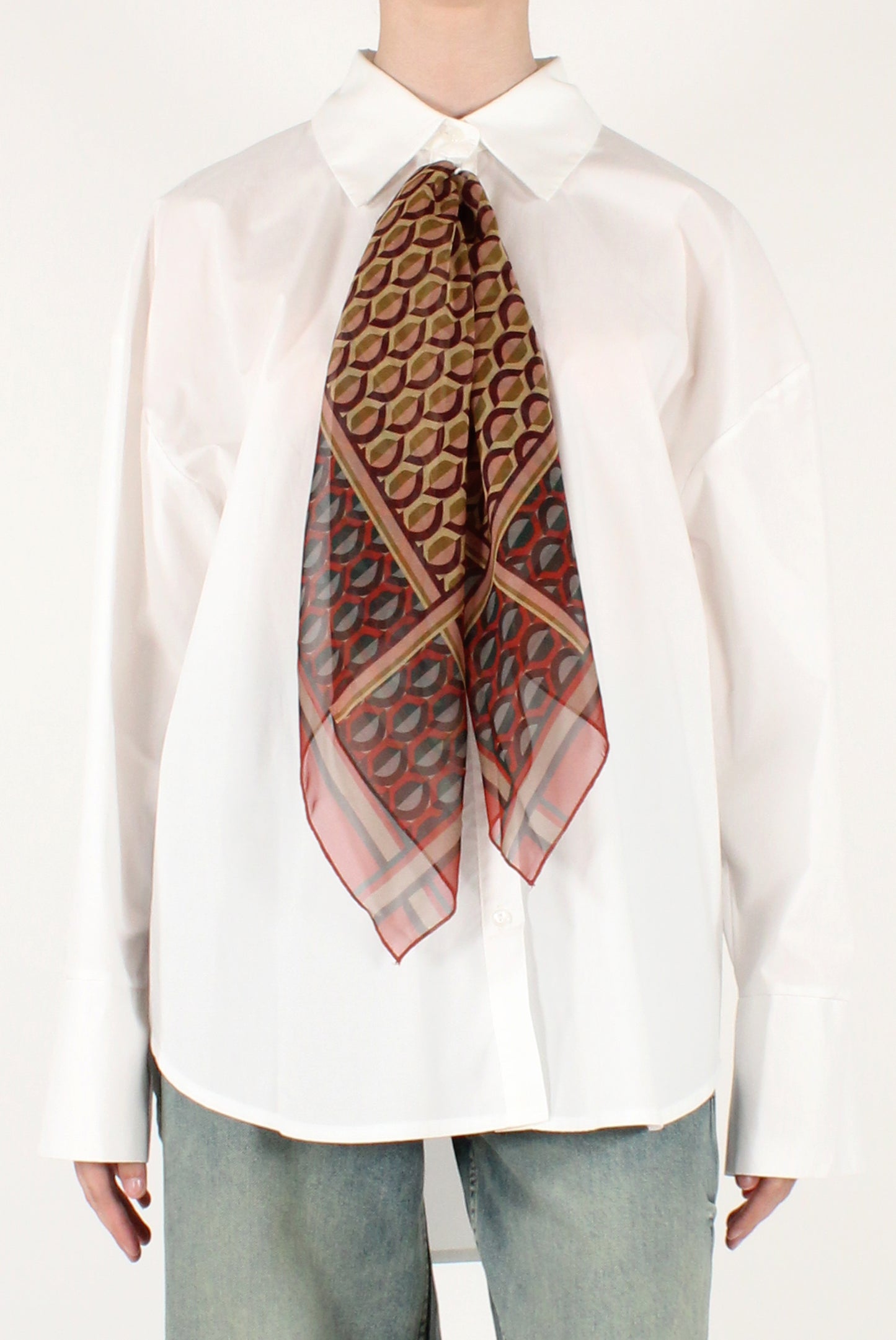Camicia Over con Foulard