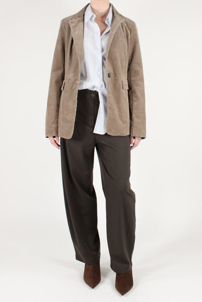 Blazer Monopetto in Velluto a Coste