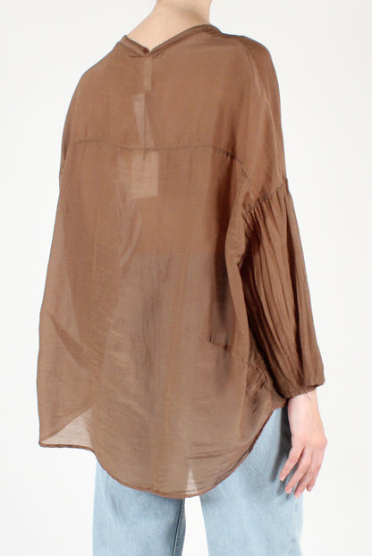 Camicia Over Misto Seta