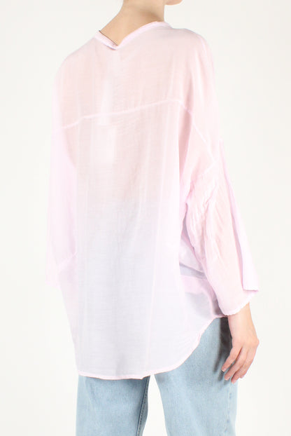 Camicia Over Misto Seta