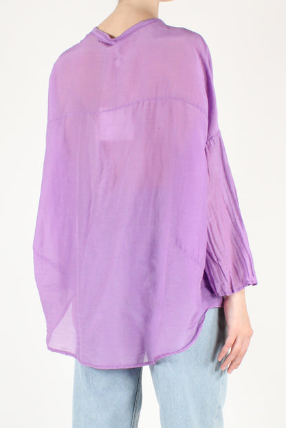 Camicia Over Misto Seta