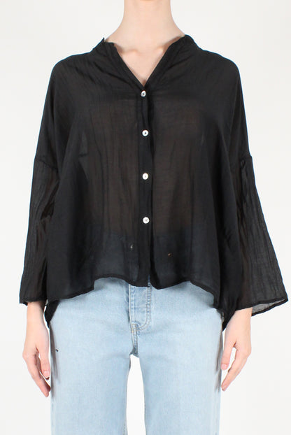 Camicia Over Misto Seta