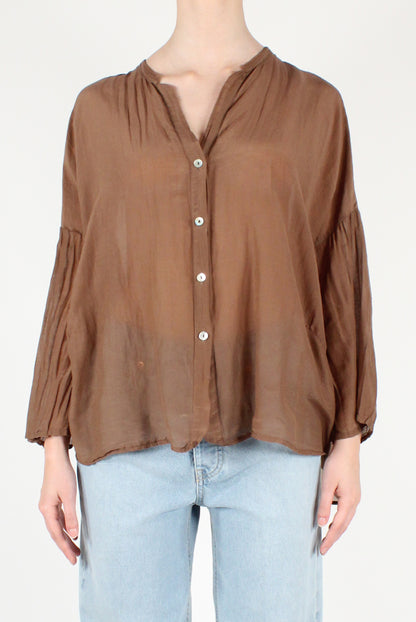 Camicia Over Misto Seta