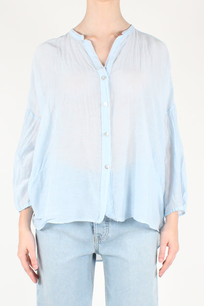 Camicia Over Misto Seta