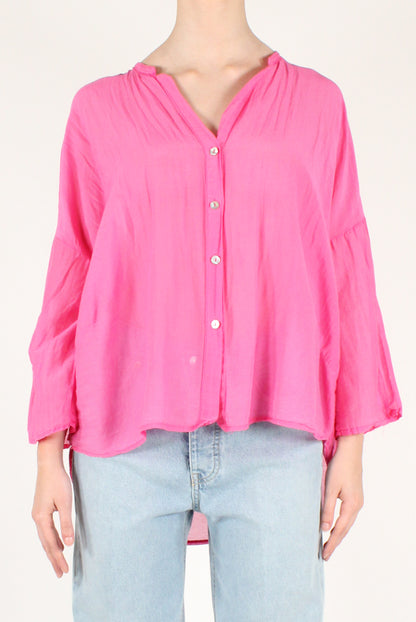 Camicia Over Misto Seta