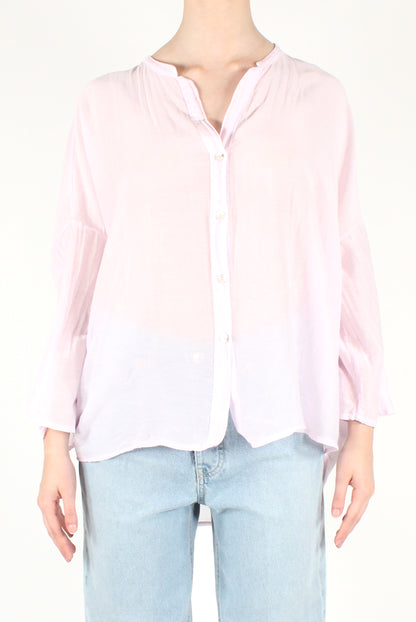 Camicia Over Misto Seta