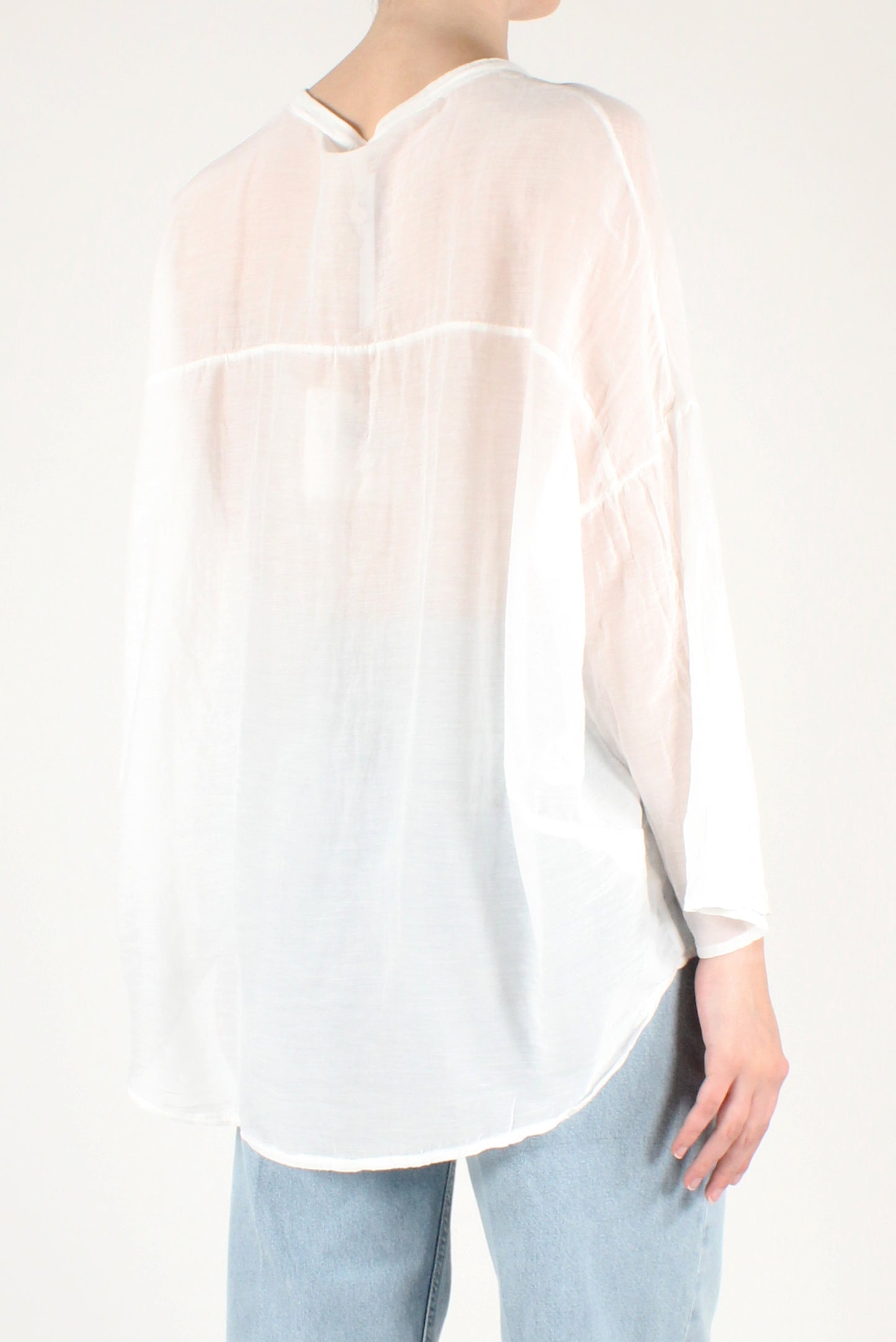 Camicia Over Misto Seta