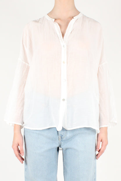 Camicia Over Misto Seta