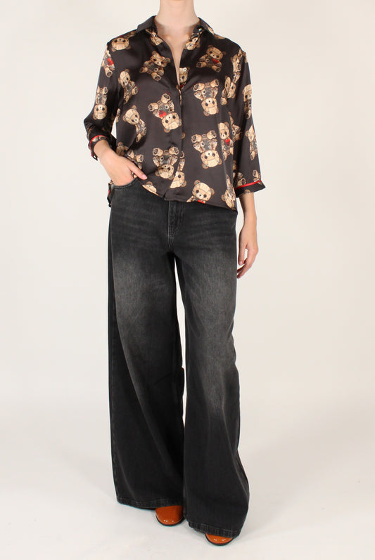 Camicia Maniche a 3/4 Stampa Orsetti Robot