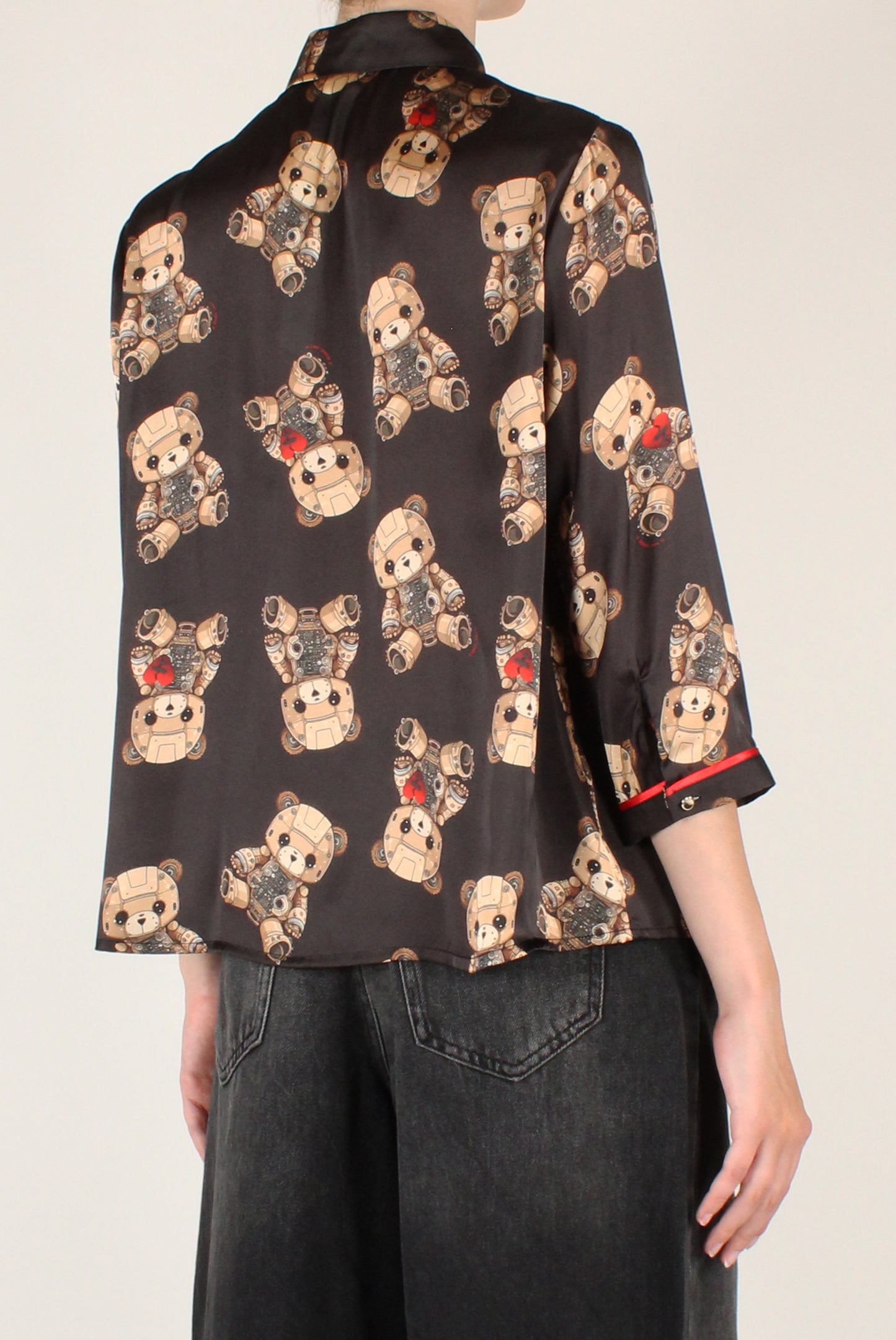 Camicia Maniche a 3/4 Stampa Orsetti Robot