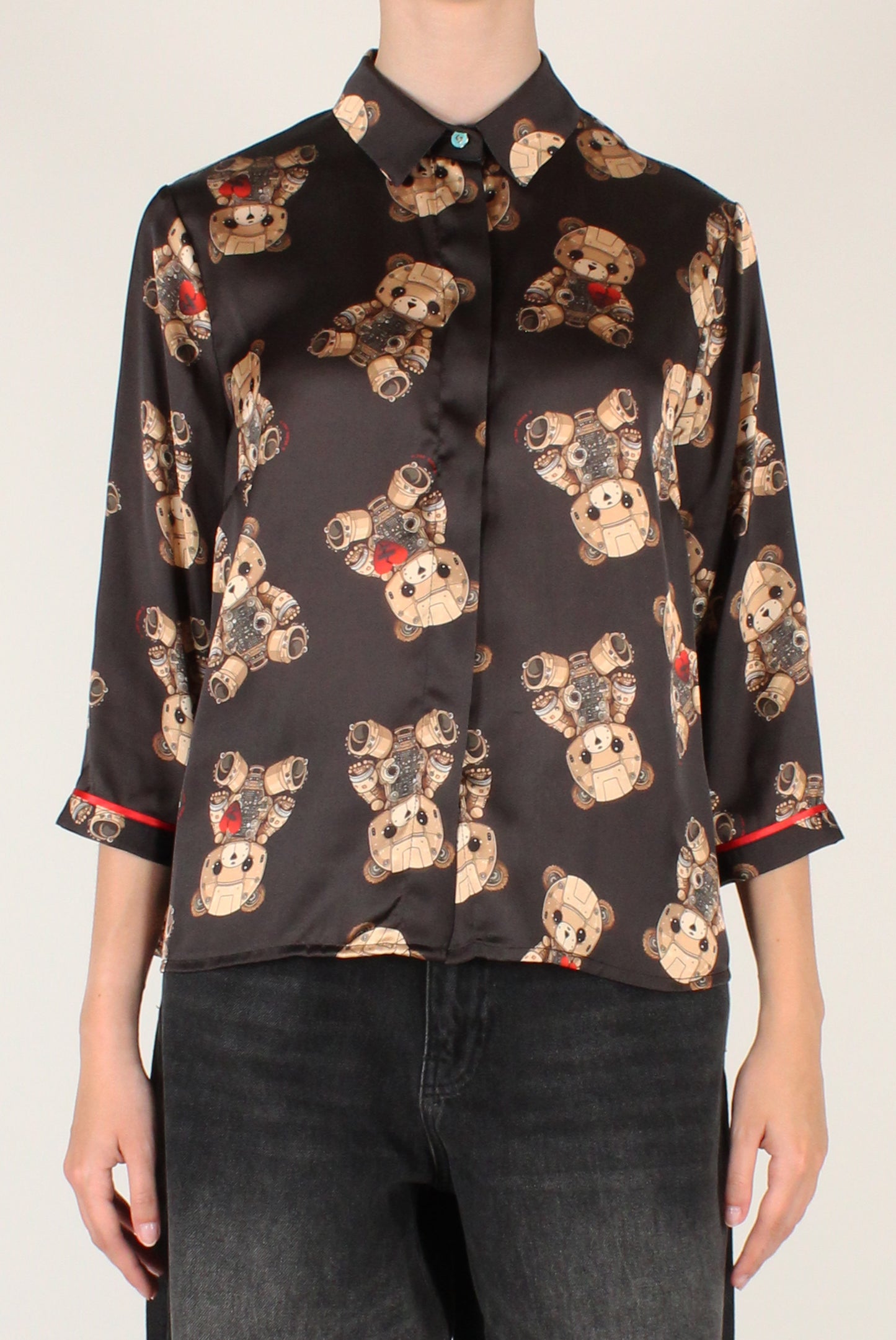 Camicia Maniche a 3/4 Stampa Orsetti Robot