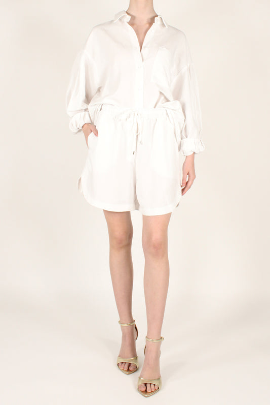 Camicia Over Misto Lino e Viscosa