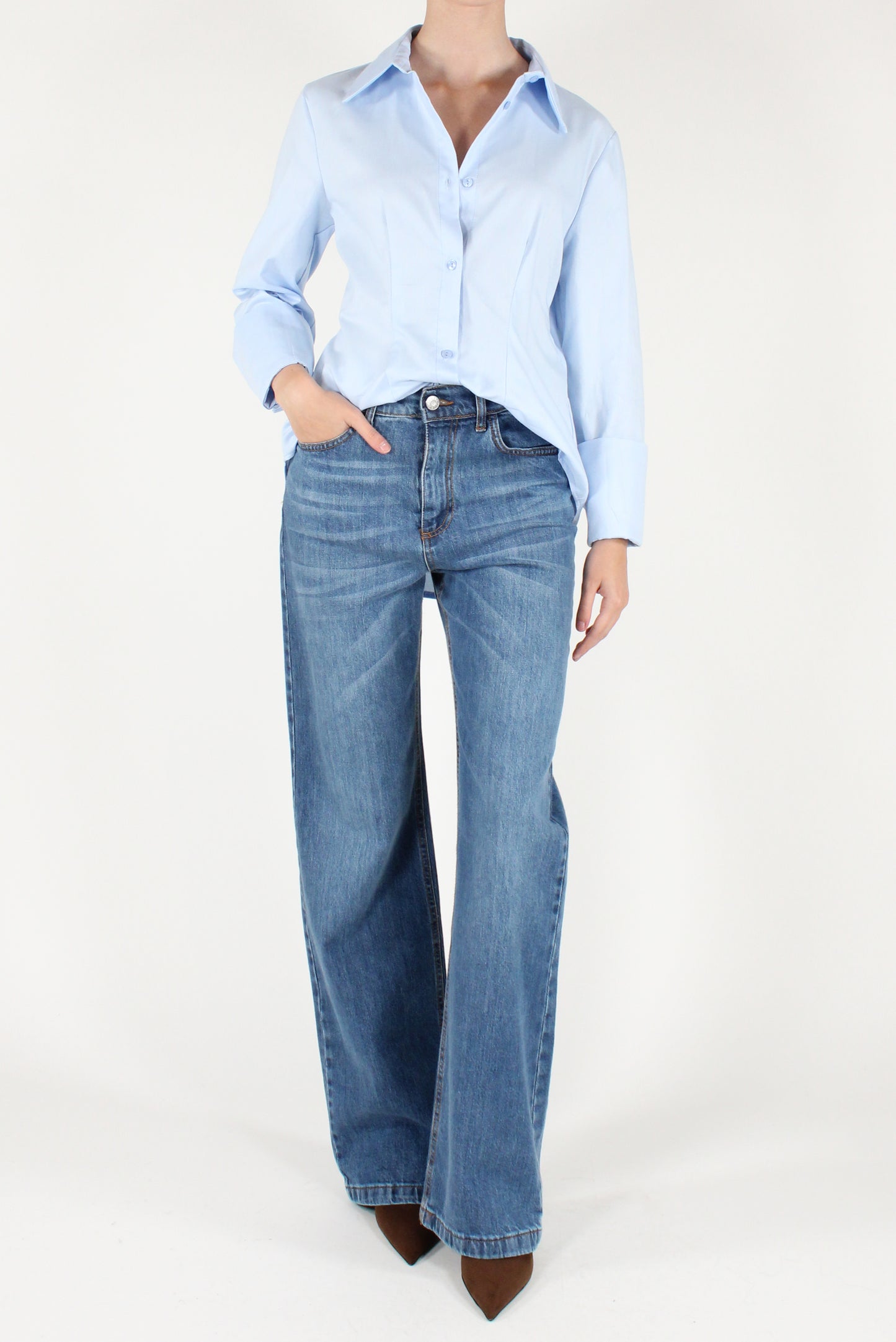 Fitted Piquet Cotton Shirt