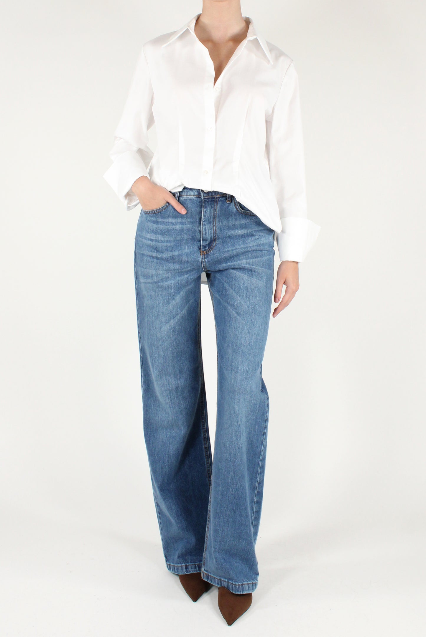 Fitted Piquet Cotton Shirt