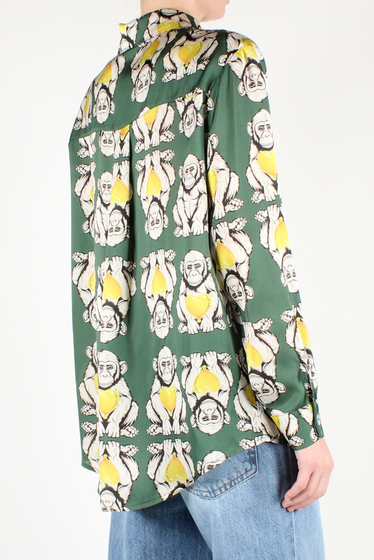 Monkey Print Long Sleeve Shirt