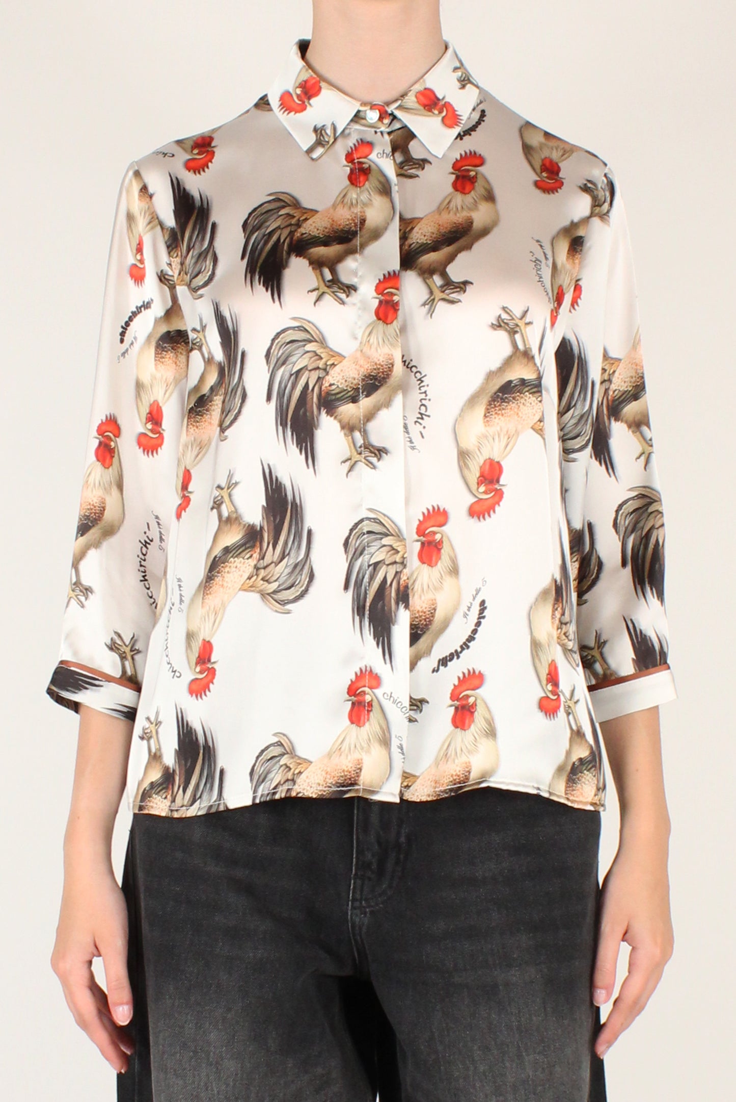 Camicia Maniche a 3/4 Stampa Galli