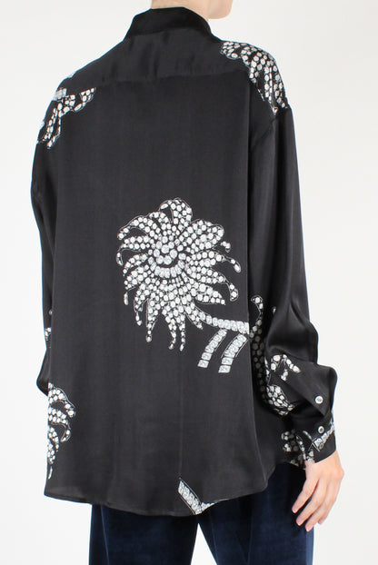 Camicia in Viscosa a Stampa Gioielli