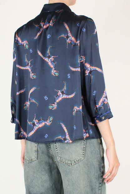 Camicia Maniche a 3/4 Stampa T-Rex