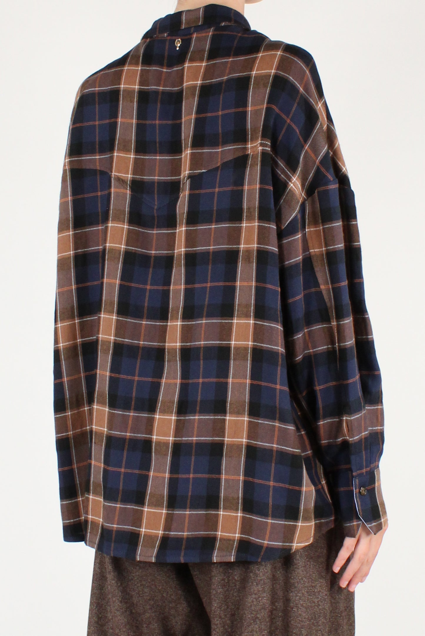 Tartan Shirt with Safety Pins and Chain