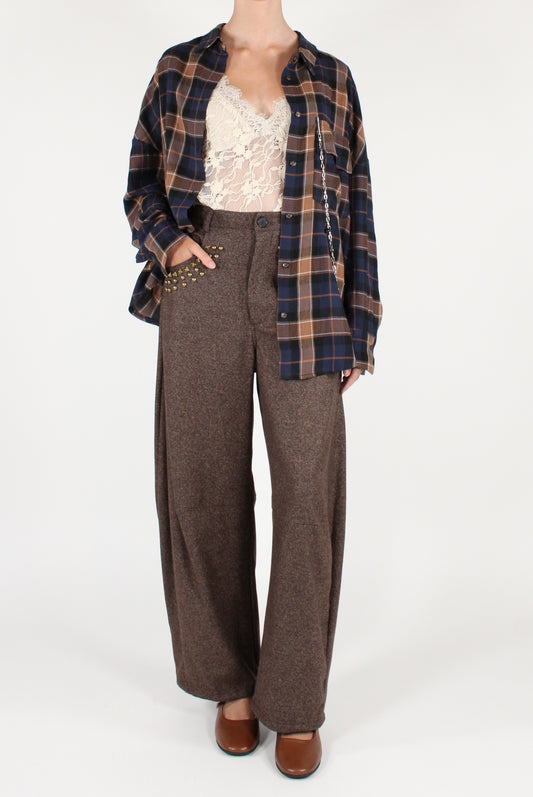 Pantaloni Semi Balloon con Borchie