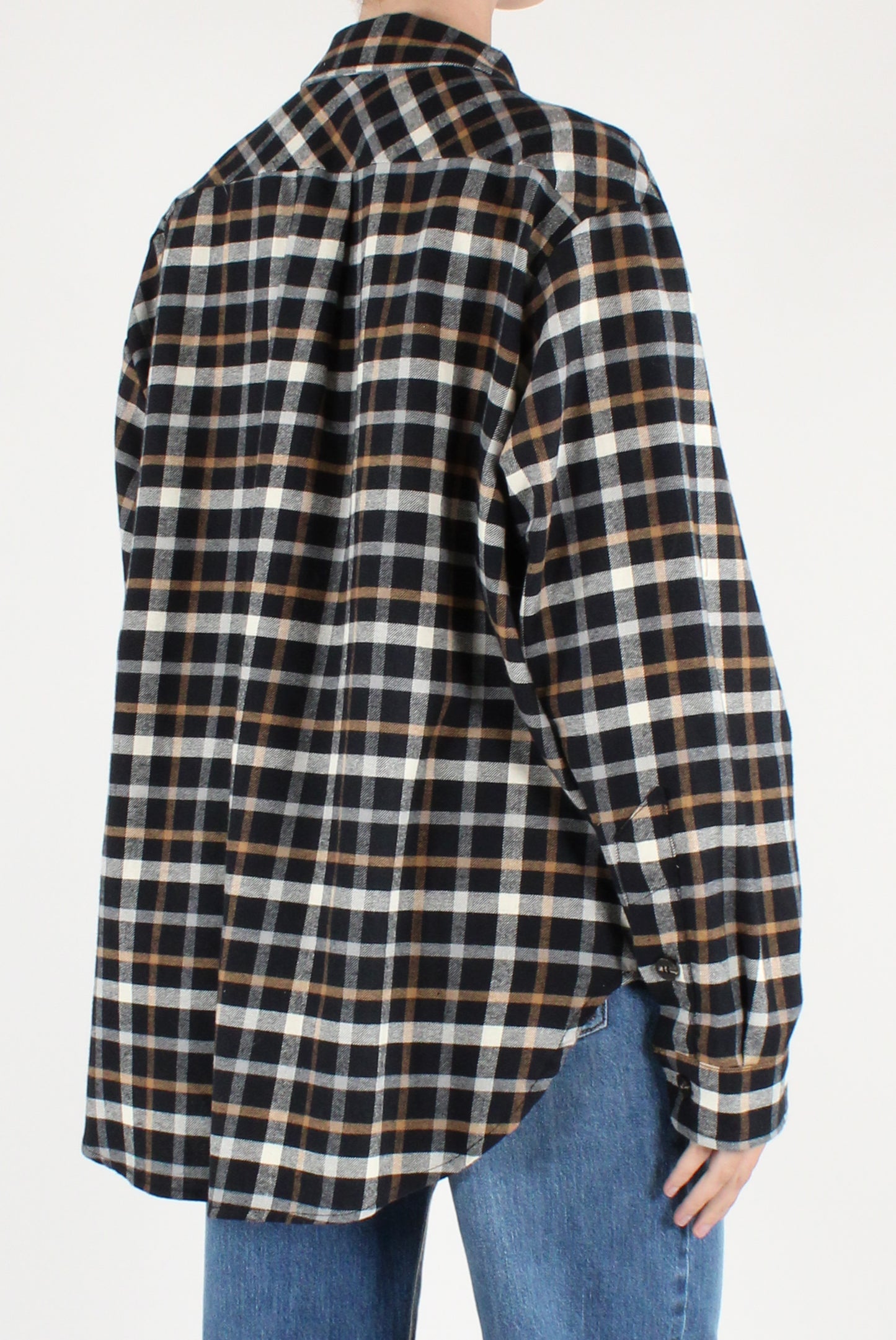 Camicia Over in Tartan con Spille