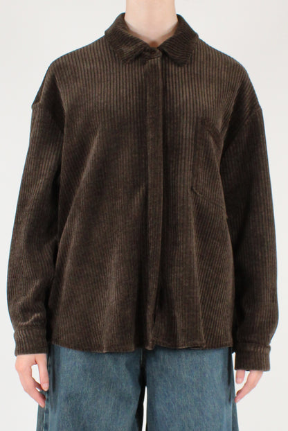 Camicia Over in Velluto a Coste