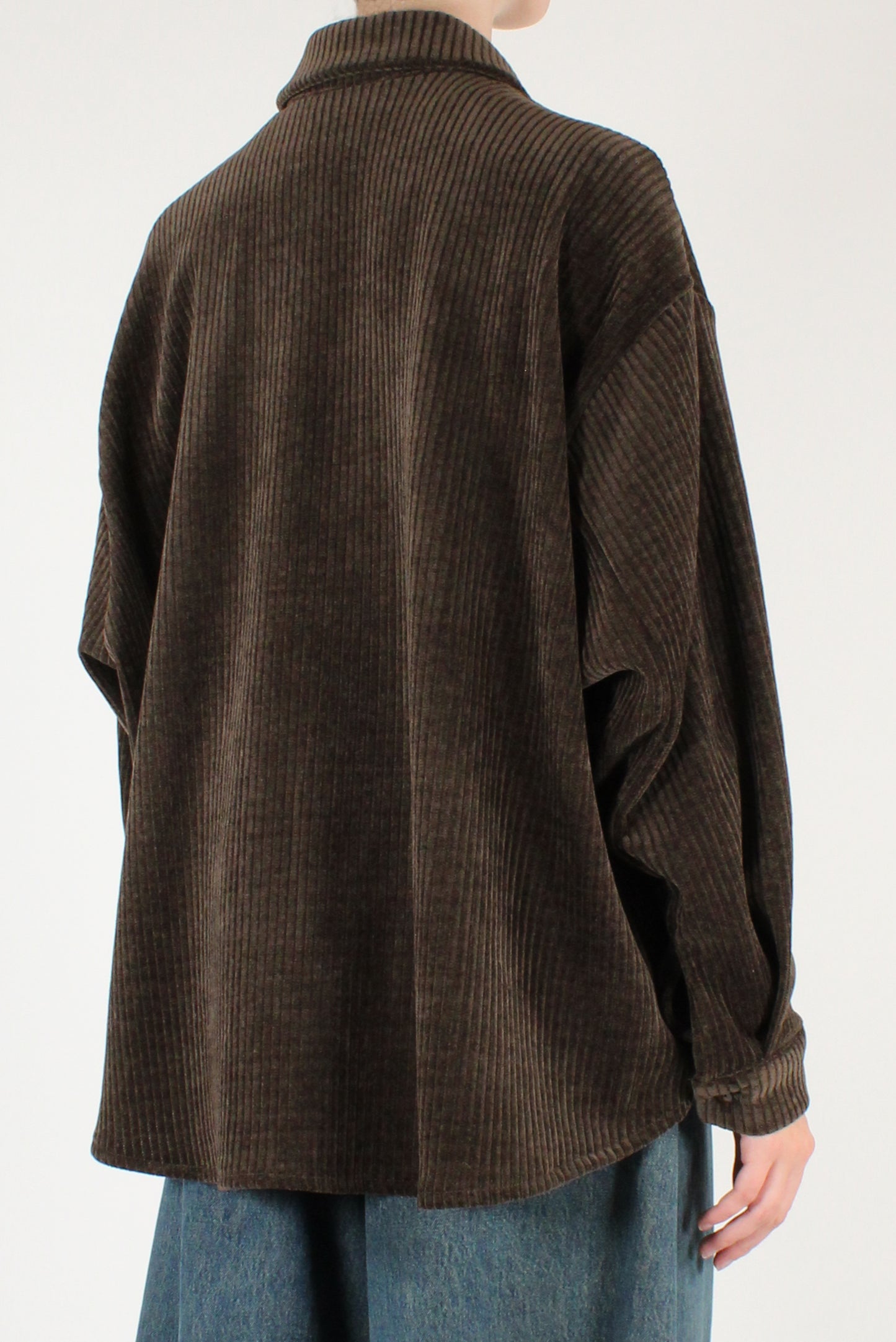 Camicia Over in Velluto a Coste