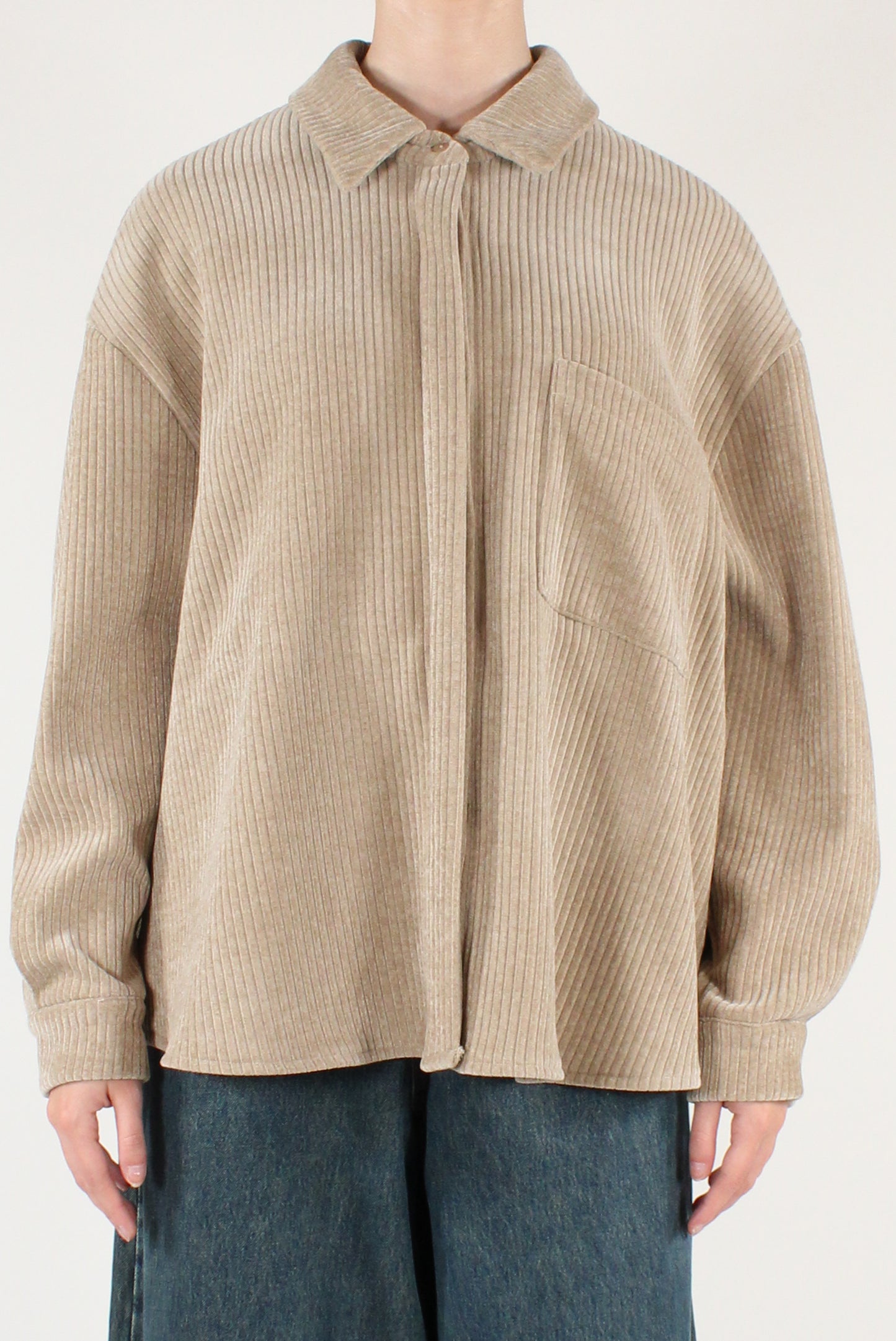 Camicia Over in Velluto a Coste