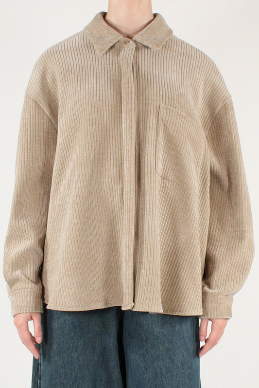 Camicia Over in Velluto a Coste