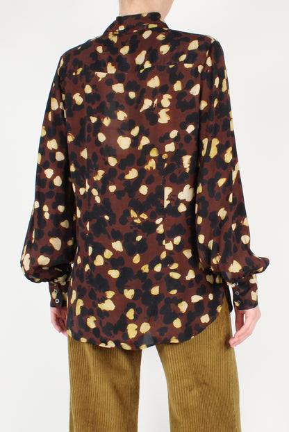 Abstract Printed Viscose Shirt