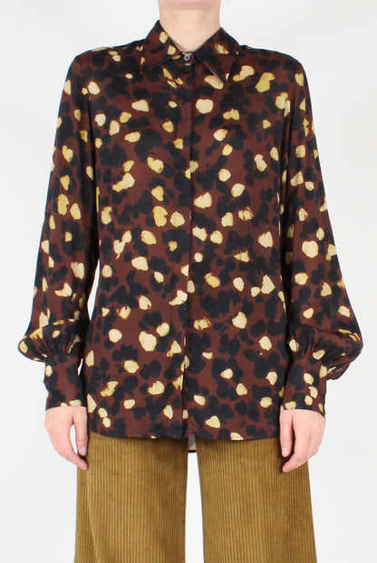 Abstract Printed Viscose Shirt