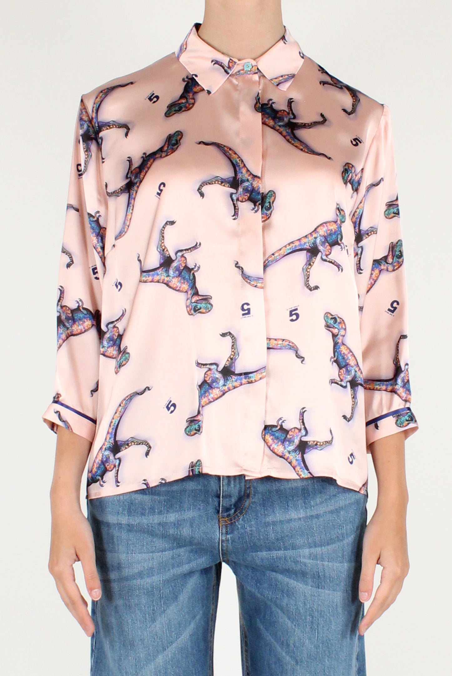 Camicia Maniche a 3/4 Stampa T-Rex