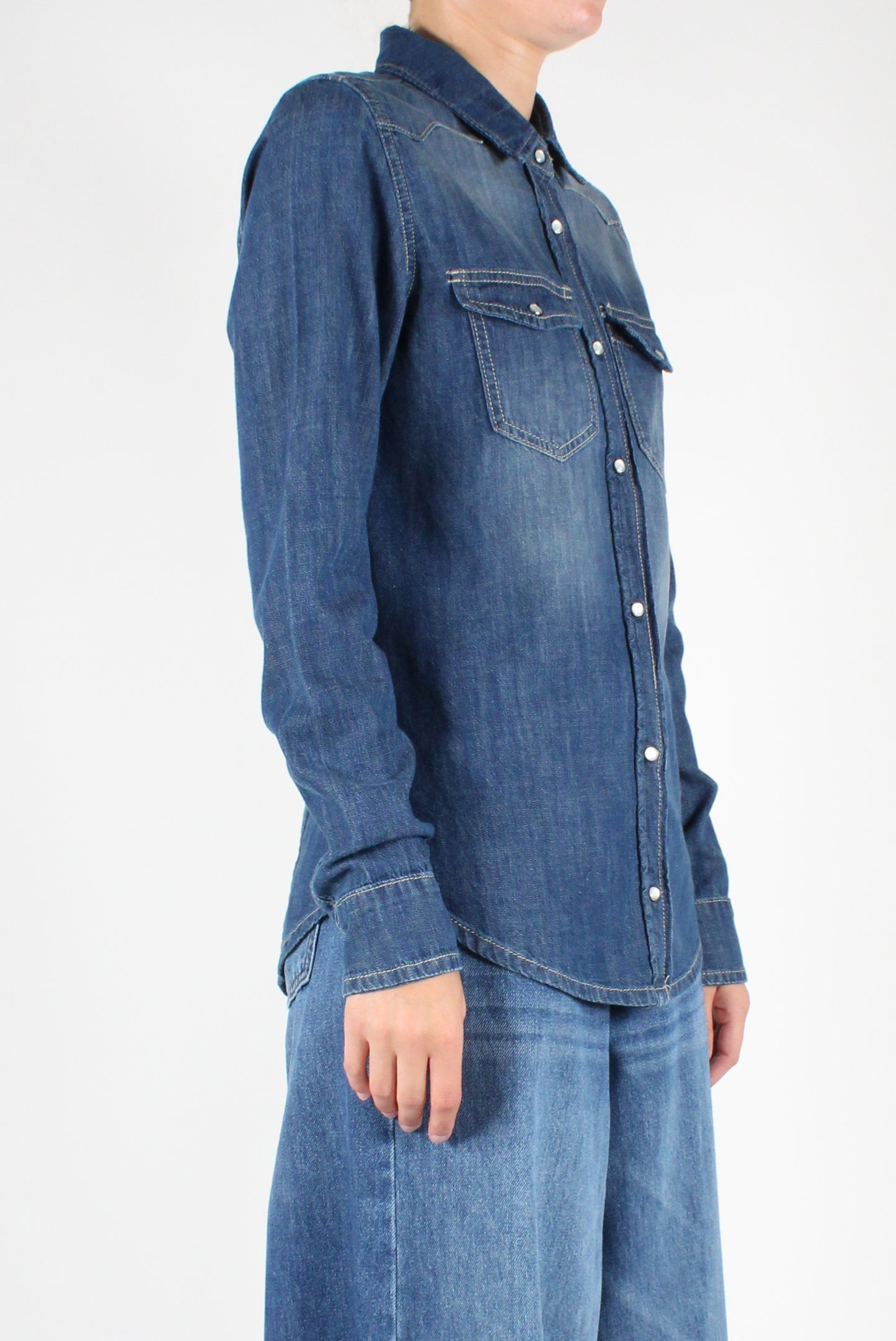 Denim Shirt with Pockets