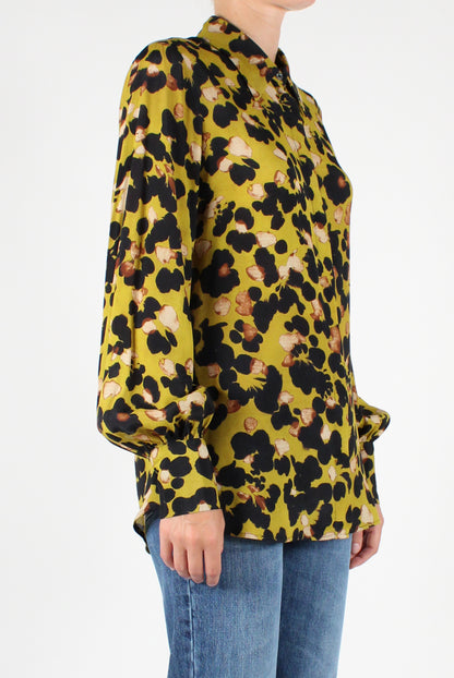 Abstract Printed Viscose Shirt